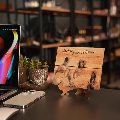 hun concept Personalized Wooden Photo Print from Your Picture, Custom Rustic Wall Art for Couples, Engraved Wood Picture P...