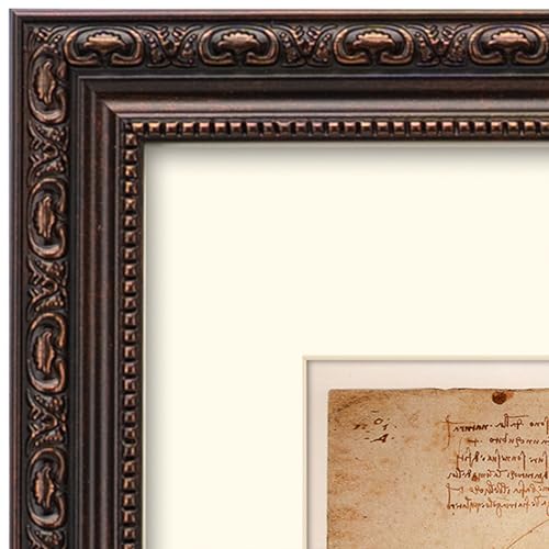 WYNCO 5x7 2-Pack Antique Dark Brown Scrollwork Ornate Classic Picture Frame, Matted for 3.5x5.5 inches Photos, Real Glass ...