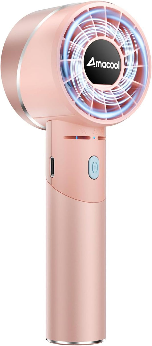 AMACOOL Portable Handheld Turbo Fan, Mothers Day Gifts for Mom Her Women Girl, Cool Metal Body, Rechargeable Battery Perso...