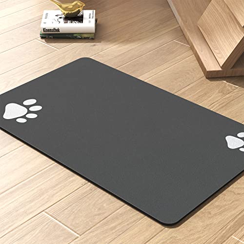 Pet Feeding Mat-Absorbent Dog Mat for Food and Water Bowl-No Stains Quick Dry Dispenser Mat-Dog Accessories Pet Supplies-W...