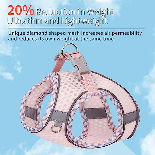 JOYPAWS Step in Dog Harness and Leash Set, No Pull Escape Proof Vest Harness with Soft Diamond Mesh and Reflective Bands, ...