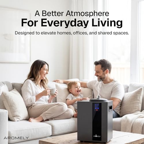 AROMELY HVAC Scent Diffuser – Nebulizing Waterless Diffuser for Home, Office, Large Room & Commercial Use – Smart Bluetoot...