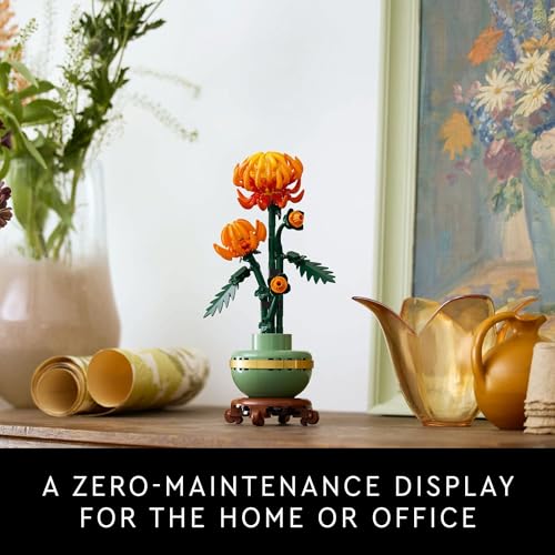 LEGO Botanicals Chrysanthemum Building Set for Adults Ages 18+ - Artificial Flower for Dinner Table Centerpieces & Decorat...