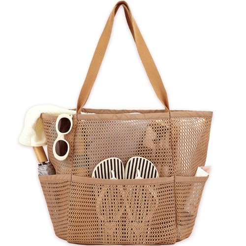 GYEUKHAM Beach Bag for Women with Outer Pocket, Waterproof Large Tote Bag for Cruise Essentials