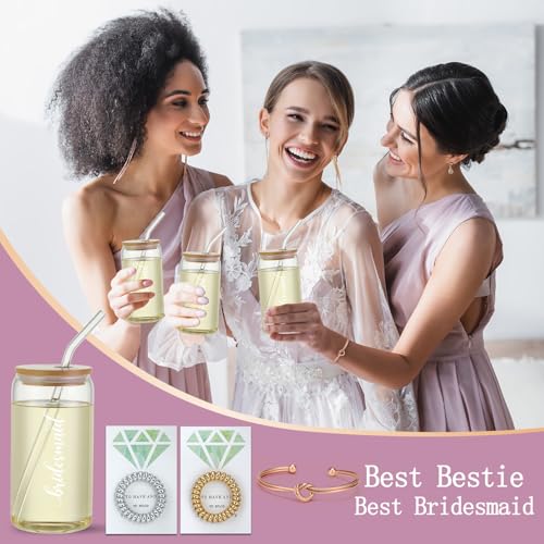 XGCYZYD Will You Be My Bridesmaid Gift Box,Bridesmaids Proposal Gifts Set of 10-Bachelorette & Wedding Party Engraved with...