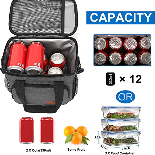 Femuar Lunch Bags for Women/Men, Insulated Lunch Bag for Work Office Picnic - Lunch Cooler Bag Leakproof Lunch Box with Ad...