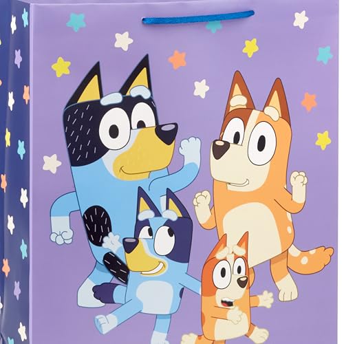 Hallmark Bluey Birthday Gift Bag Set (2 Bags: 13" Large and 15" Extra Large) for Kids, Grandchildren, Boys, Girls