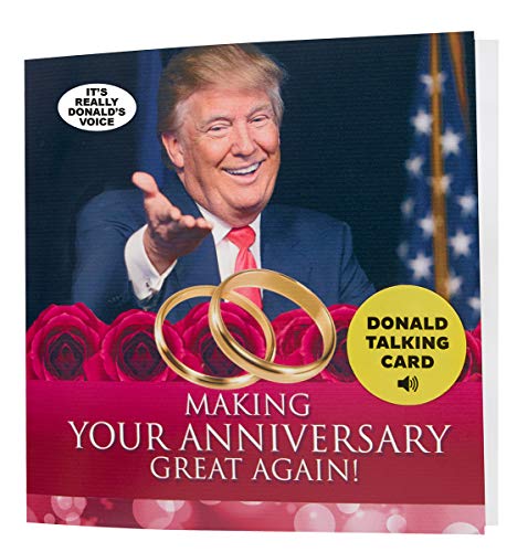 Talking Trump Anniversary Card with Donald Trump's Real Voice Recording - Funny Card for Couple, Husband & Wife - Opens & ...