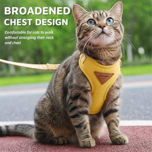 Escape-Proof Cat Harness and Leash Set - Adjustable and Comfortable - Ideal for Walking Cat Outdoors - Fits Small Dogs, Ki...
