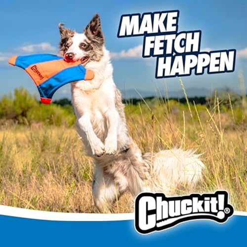Chuckit! Flying Squirrel Fetch Dog Toy - Water Floating Flyer - Soft and Durable Polyester Canvas Construction - For Mediu...