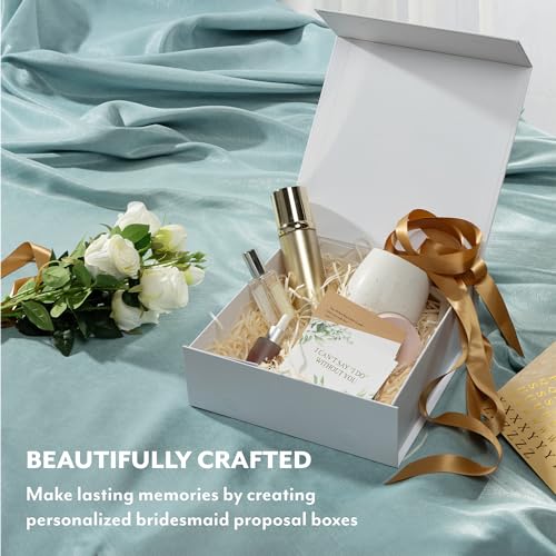 Your Perfect Day Bridesmaid Proposal Box - Cardboard Magnetic Wedding Party Gift Boxes for Bridesmaids - Stickers, Ribbon,...