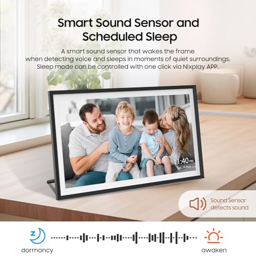 ApoloSign Digital Picture Frame Powered by Nixplay, 15.6" Large WiFi Digital Photo Frame, Easy to Share Photos/Videos via ...