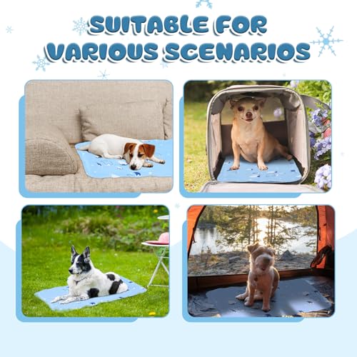Nuanchu Dog Stroller Cooling Mat Waterproof Outdoor Pet Cooling Mat Washable Summer Cat Sleeping Blanket for Pet Stroller(...