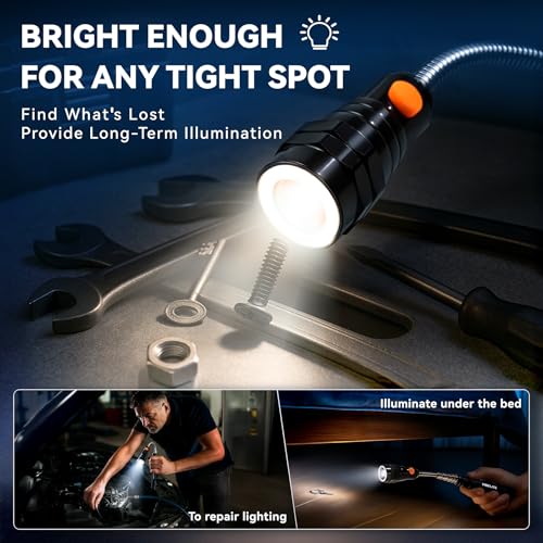 VIBELITE Extendable Magnetic Flashlight with Telescoping Magnet Pickup Tool-Cool Gadget Gifts for Men, Women, Him, Teen Bo...