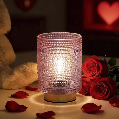Battery Operated Decorative Lamp with Timer, Small Cozy Ambience Lamps for Shelf/Bedside/Table Decor, Cordless Table Lamp ...
