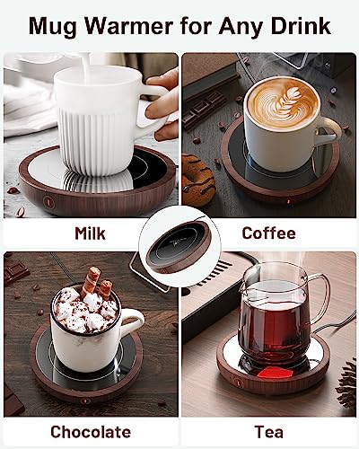 SWEETFULL Coffee Mug Warmer, 36W Electric Cup Warmer for Desk with 3-Temp Settings Advanced Temperature-Controlled Heating...