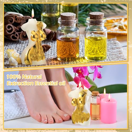Nuanchu 2 Pcs Female Shaped Soy Wax Scented Candle Woman Bust Candle Handmade Scented Decorative with Gold Foil for Christ...