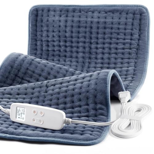 VAAGHANM Heating Pad: 33 x 17 inches Electric Heating Pad for Back -Extra Large Heat Pad for Shoulder/Neck/Knee/Arms - Upg...