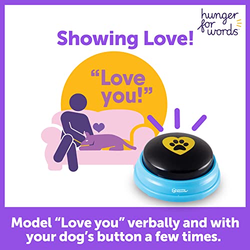 Hunger For Words Talking Pet Essential Words - 6 Piece Set Pre-Recorded Speech Buttons for Dogs, Dog Buttons for Communica...