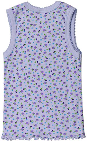 ToBeInStyle Girl's 4 Pack 100% Cotton Ruffle Hem Tank Tops Super Soft Undershirts