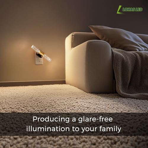 L LOHAS LED Night Light Rotating,[2 Pack] Night Lights Plug into Wall, Auto Light Sensor Nightlight Dimmable 100LM, 3000K ...