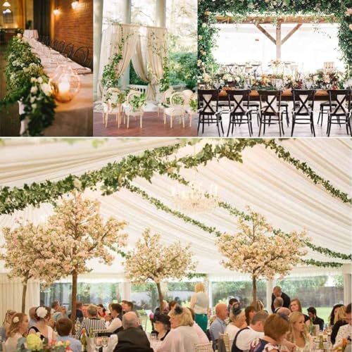 Comtelek Fake Vines for Room Decor 48PCS Artificial Ivy Garland with Clip 336FT Green Flowers Hanging Plants Faux Greenery...