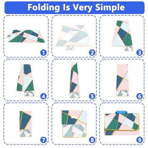 DanCoom Picnic Blanket, Foldable Waterproof Sand Mat, Extra Large Picnic Blanket Outdoor Picnic Mat Beach Blanket for Park...