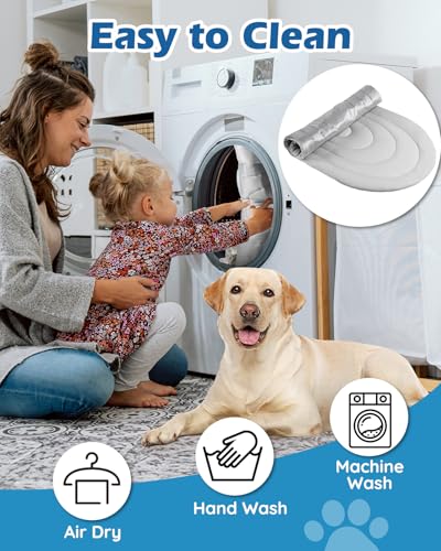 Papettly Pet Dog Cooling Mat 35“x19” Reversible Cooling Pad for Dogs and Cats, Comfort Ice Silk Cotton Summer Dog Bed Outd...