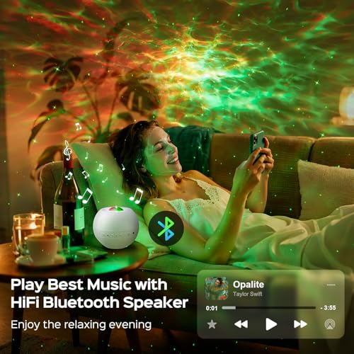 One Fire Galaxy Projector Star Projector Teen Girl Gifts for Boys Gift Ideas Women Gifts Birthday Gifts 360 Effects Northe...