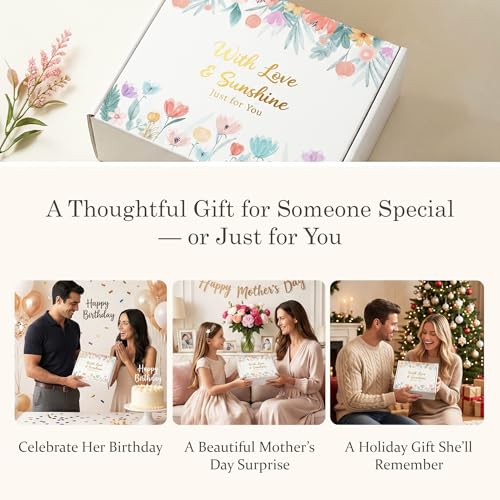 MHSMHL Gift Baskets for Women, Self Care Spa Gift Set, Sending Sunshine Birthday & Thinking of You Gifts, Easter Gifts for...