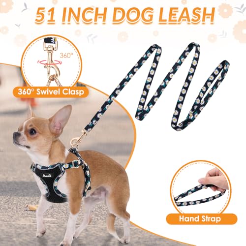Lukovee No Pull Puppy Harness and Leash Set - Soft Lightweight Escape Proof Puppy Vest Harness, Breathable Adjustable Pet ...