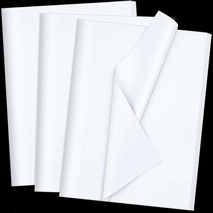 Jkopsnr 100 Sheets White Tissue Paper 20x14 Inches Tissue Paper for Gift Bags Wrapping Tissue Paper Bulk for DIY Crafts Bi...