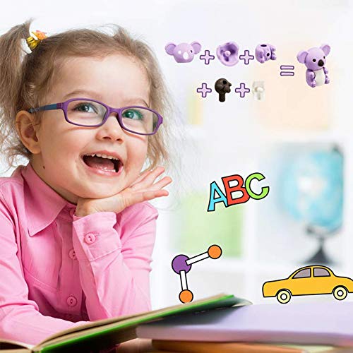 URSKYTOUS 35Pcs Animal Erasers Desk Pets for Kids Animal Pencil Erasers Bulk Puzzle Eraser Toys Gifts for Classroom Prize...