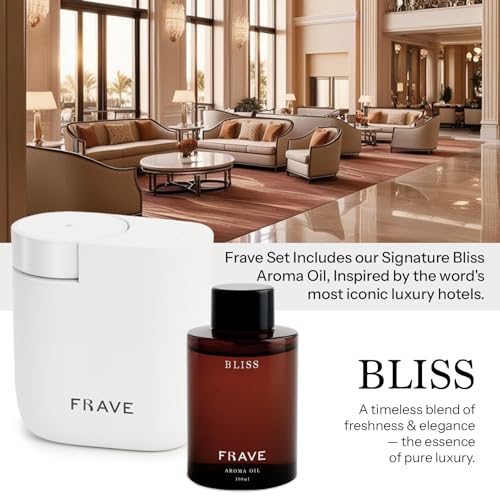 Air Lux Diffuser with Aroma Oil, Plug-in Waterless Essential Oil Diffuser, Smart Bluetooth App Control, Covers Up to 500 s...