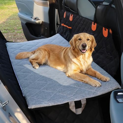 JoyBlooms Dog Bed for Car Back Seat, Dog Cooling Mat with 1.1in/2.8cm Thick Foam, Cooling Anti-Slip Washable Back Seat Pet...