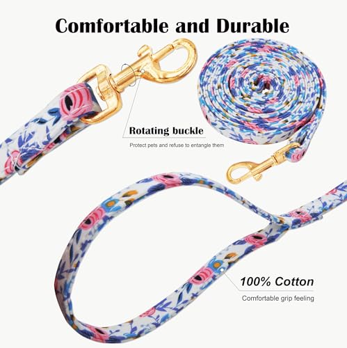 No Pull Dog Harness Adjustable Small Dog Harness and Leash Set, Lightweight and Soft Dog Harness No Choke Escape Proof Pet...