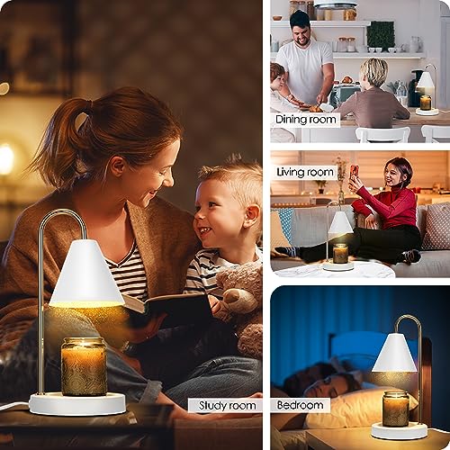 Aimoptg Candle Warmer Lamp,Electric Candle Warmer with Dimmable Light,Scented Wax Melter,No Smoke,Compatible with Various ...