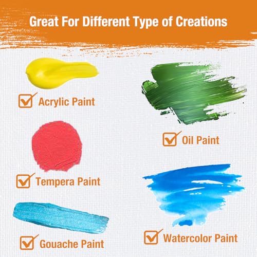 DPDIAN Canvas Boards for Painting 40 Pack, 8 inch x 10 inch Super Value Pack, Artist Canvas Panels for Oil & Acrylic Painting