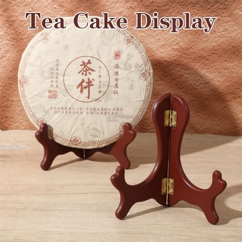 ADLABLD 2Pcs Easel Plate Holder, Brown Displays, Frames Photo Holder Stands for Decorative Picture Frame