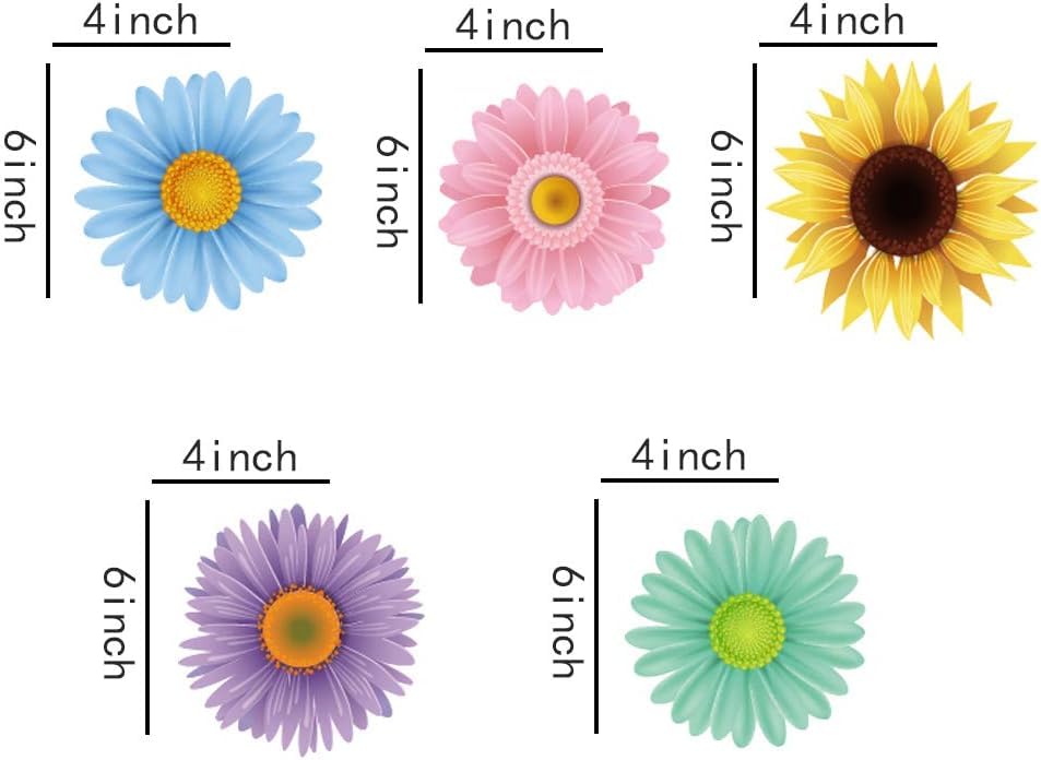 Anor Wishlife 30Ct Spring Sun Flower Hanging Swirl Decorations,Themed Birthday,Party Supplies,Ceiling Decorations for Girl...