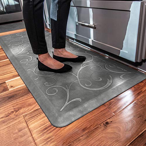 WellnessMats Bella Collection Anti-Fatigue Floor Mat, Polyurethane – Ergonomic Support Pad for Home, Kitchen, Garage, Offi...