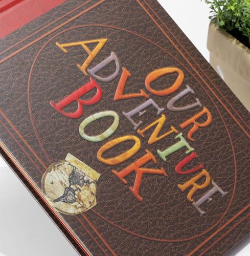 Scrapbook Photo Album,Our Adventure Book, Embossed Words Hard Cover Movie Up Travel Scrapbook for Anniversary, Wedding, Tr...