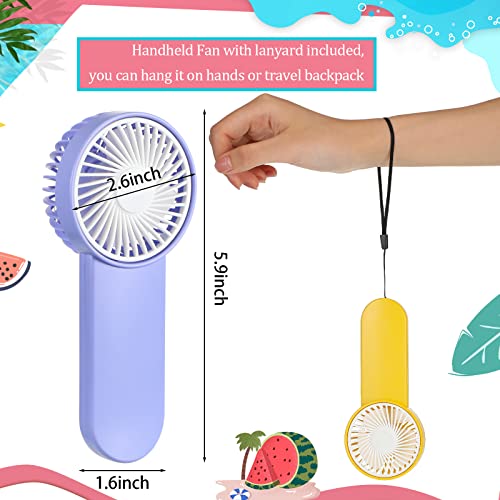 Sumind 12 Pcs Small Personal Portable Fan Mini Handheld Bulk 1 Speed Electric Cute Battery Powered for Neck Lash Makeup Wo...
