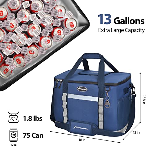 Maelstrom Collapsible Soft Cooler Bag,35/55/75 Cans Beach Cooler with Flip Top Lid, Ice Chest, Leakproof & Portable for Be...