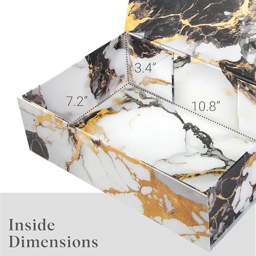 Sorarto Luxury Keepsake Gift Box | Marble Gold Decorative Boxes with Magnetic Lids for Presents, Wedding Memory Box, and B...