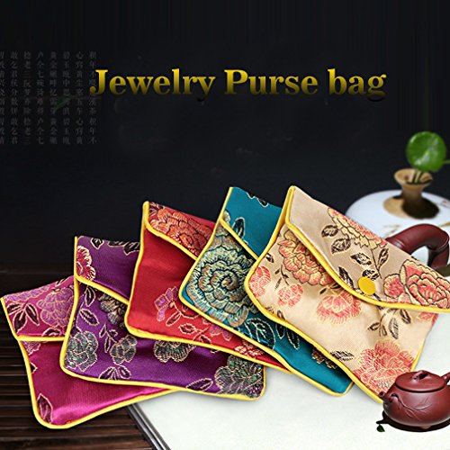 MorTime Jewellery Jewelry Silk Purse Pouch Gift Bags, Multiple Colors, Pack of 12 (Small)