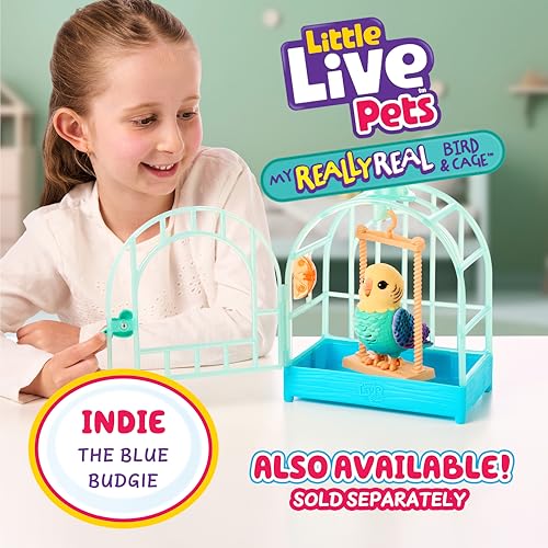 Little Live Pets My Really Real Talking Bird Toy & Cage - Rosie, Interactive Voice Repeating Toy, 20+ Sounds & Reactions, ...