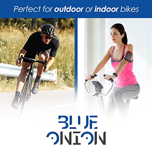 Blue Onion Gel Bike Seat Covers with Safety Reflector - The Most Comfortable Exercise Bike Seat Cushion Cover with Thicker...