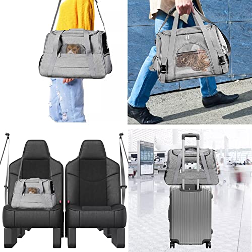 kathson Rabbit Travel Carrier Bag Airline Approved Pet Pocket Breathable Mesh Window Portable Hand Bag with Locking Safety...
