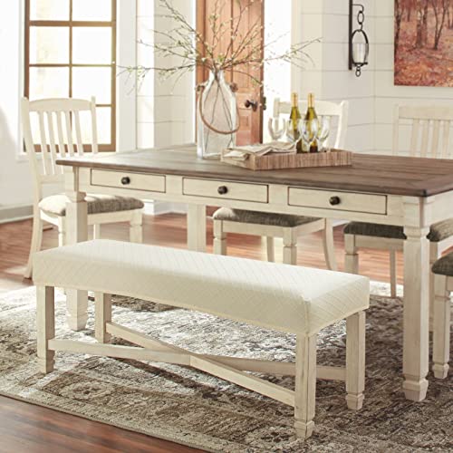 Fuloon Stretch Jacquard Dining Bench Cover - Anti-Dust Removable Bench Slipcover Washable Seat Cushion Protector for Bedro...